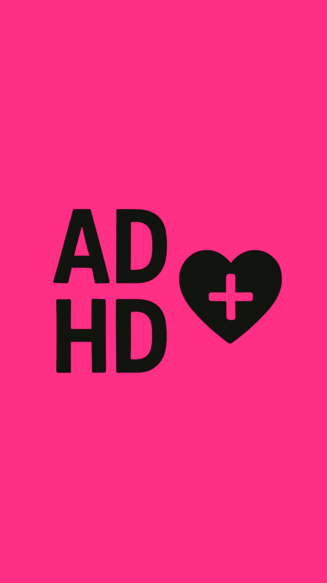 ADHD heart and plus symbol